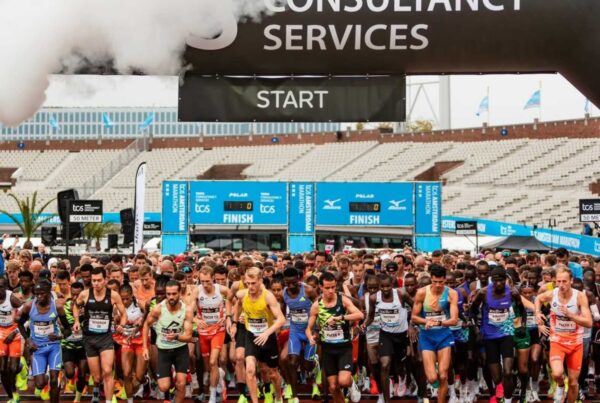 De start of the Amsterdam Marathon